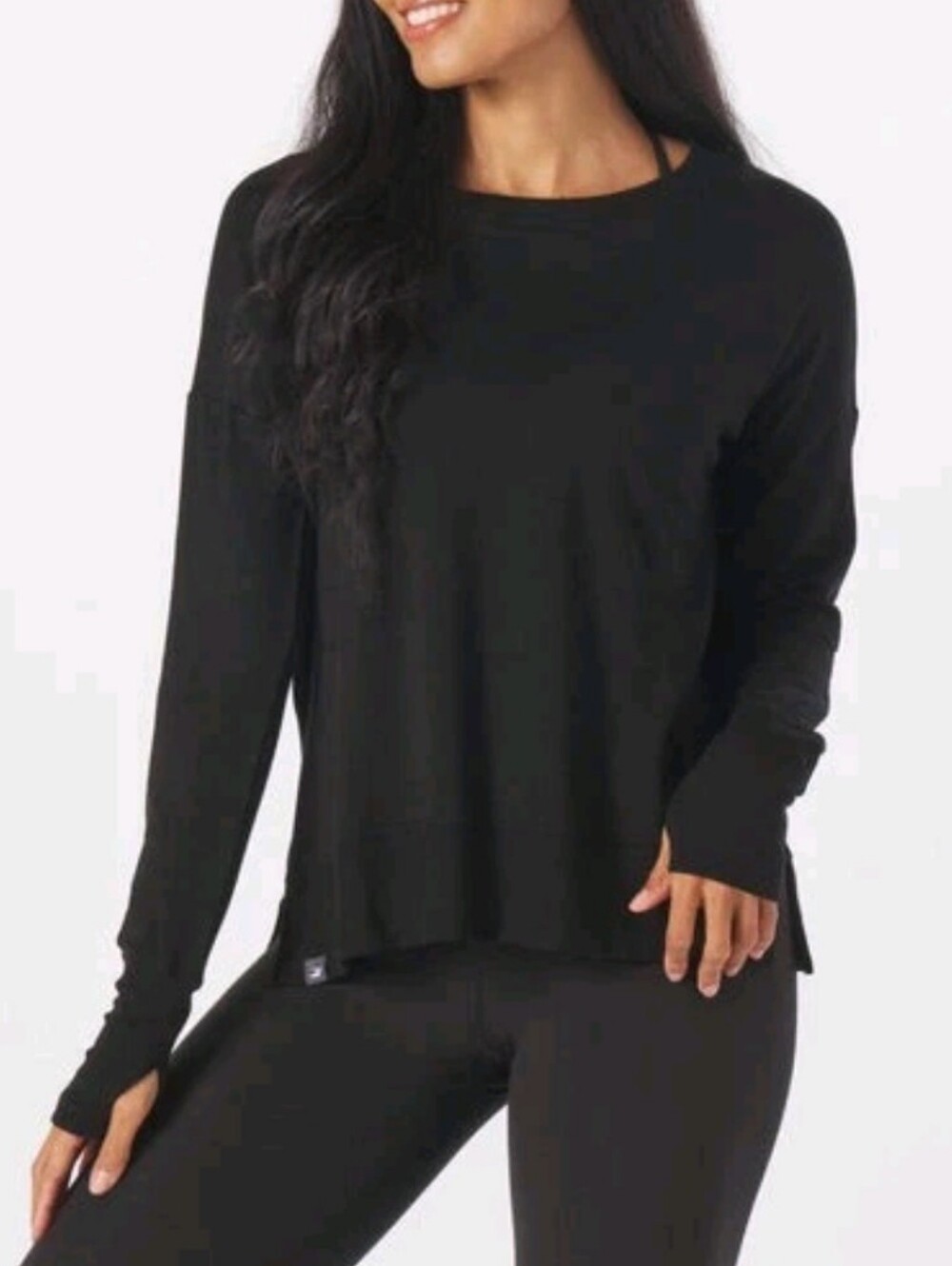Glyder Lounge Long Sleeve Sweatshirt 3X Black